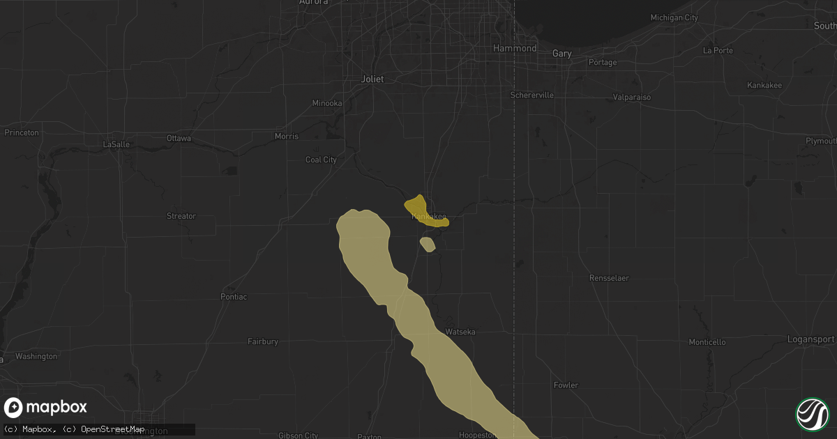 Hail map in Kankakee, IL on June 24, 2024