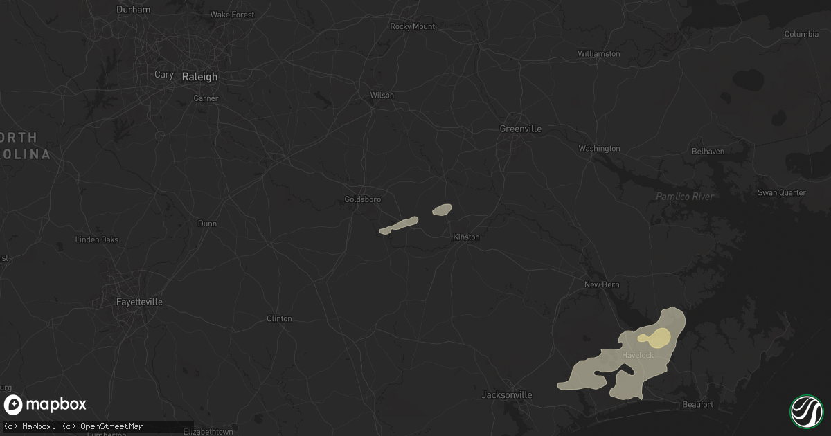 Hail map in La Grange, NC on June 24, 2024