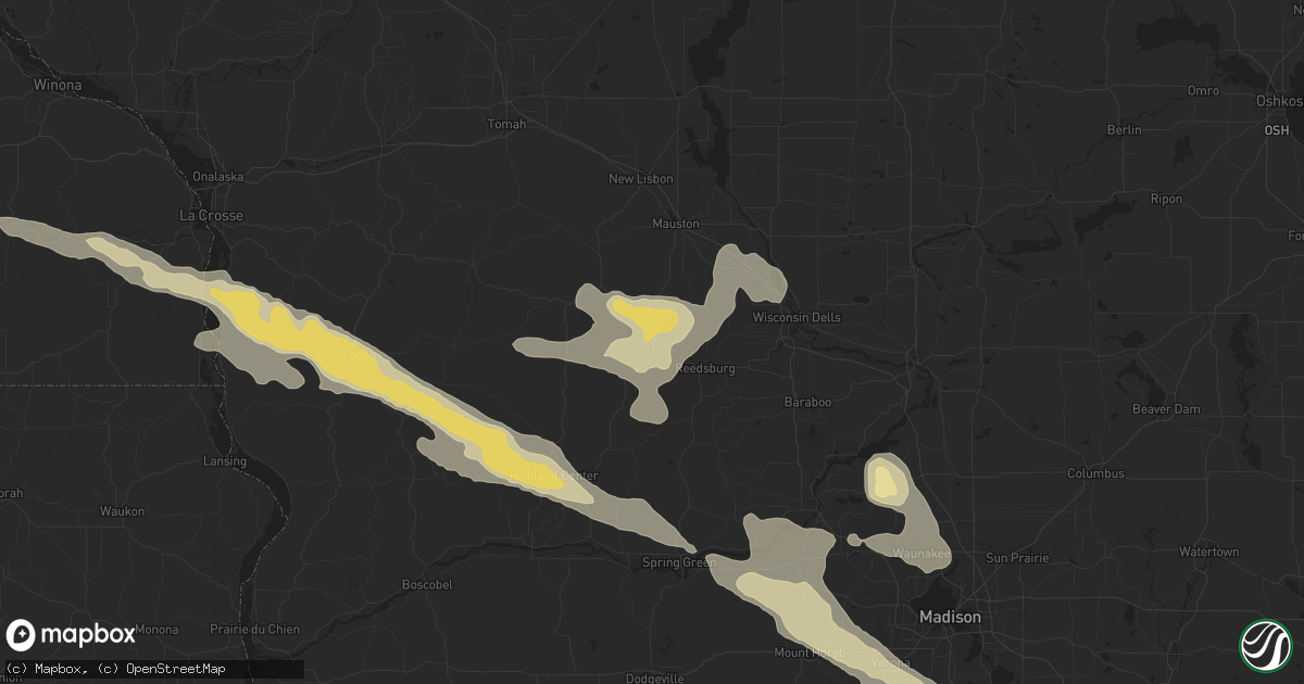 Hail map in La Valle, WI on June 24, 2024
