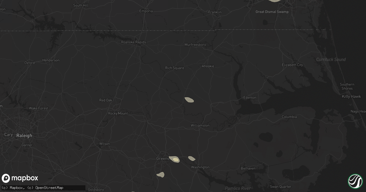 Hail map in Lewiston Woodville, NC on June 24, 2024