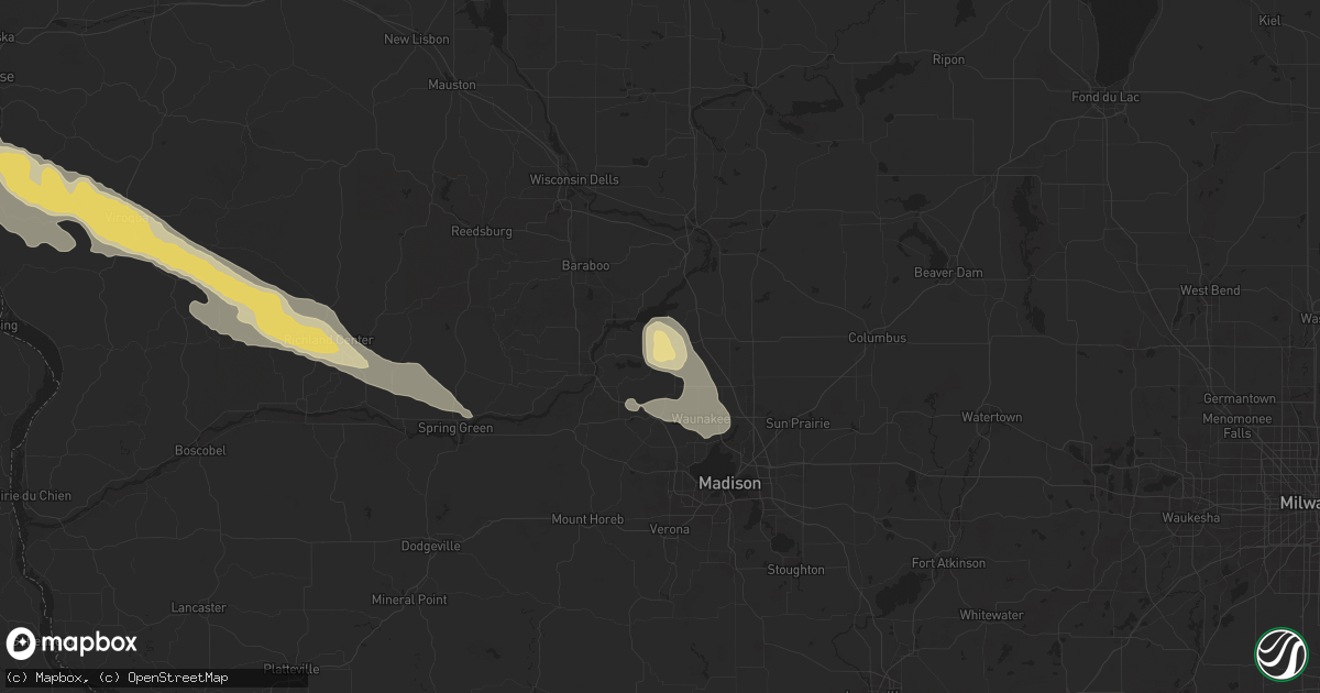 Hail map in Lodi, WI on June 24, 2024