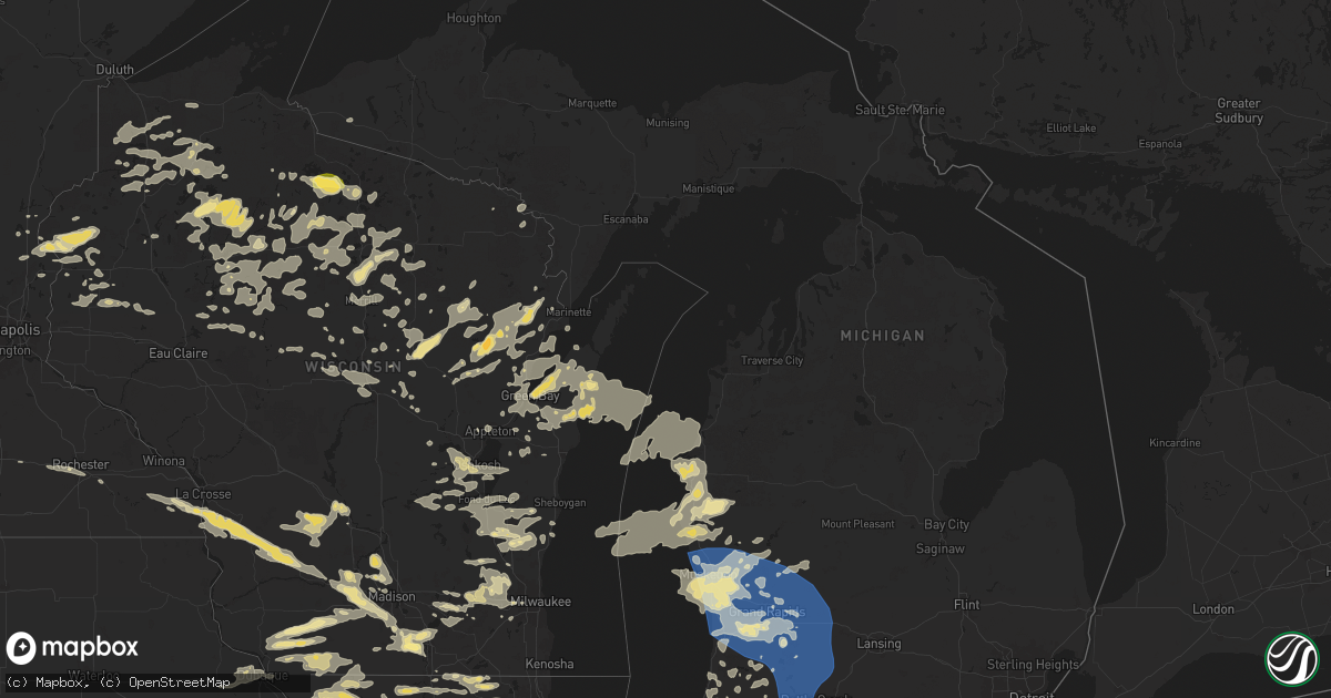 Hail map in Michigan on June 24, 2024