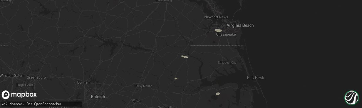 Hail map in Murfreesboro, NC on June 24, 2024