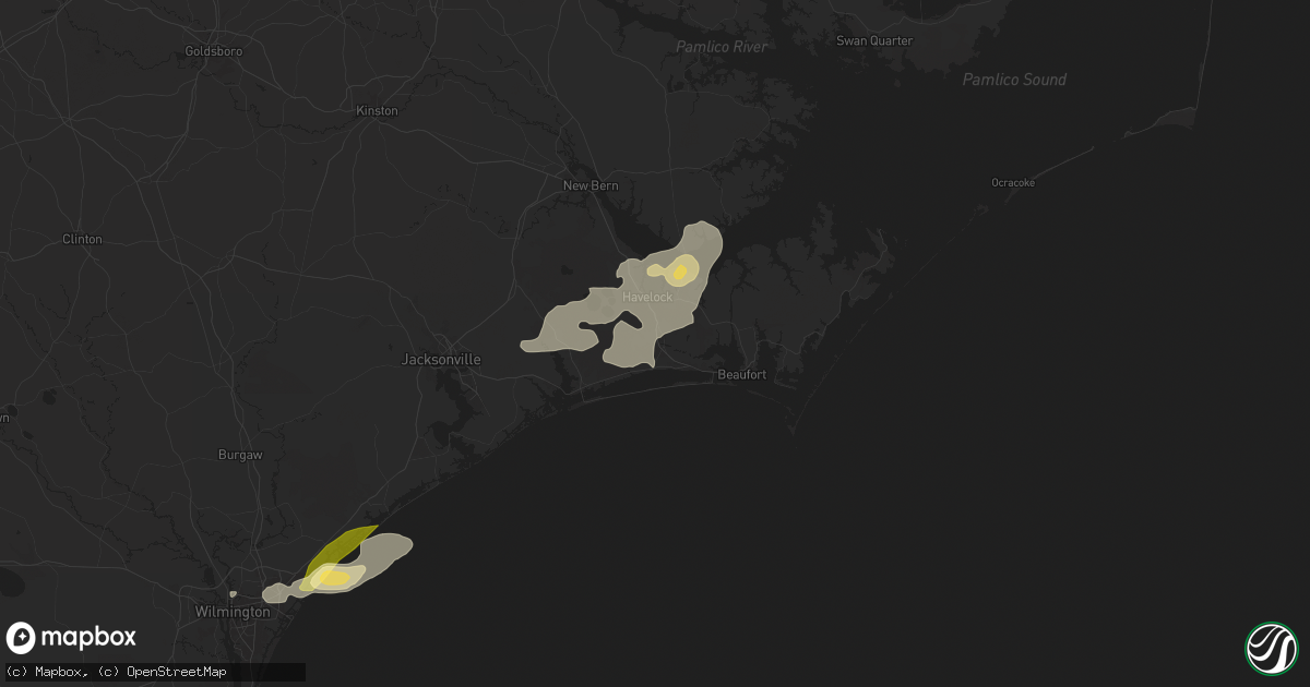 Hail map in Newport, NC on June 24, 2024