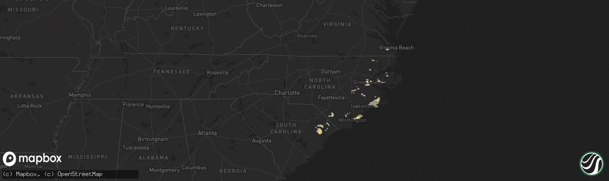 Hail map in North Carolina on June 24, 2024