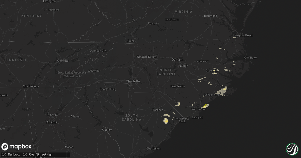 Hail map in North Carolina on June 24, 2024