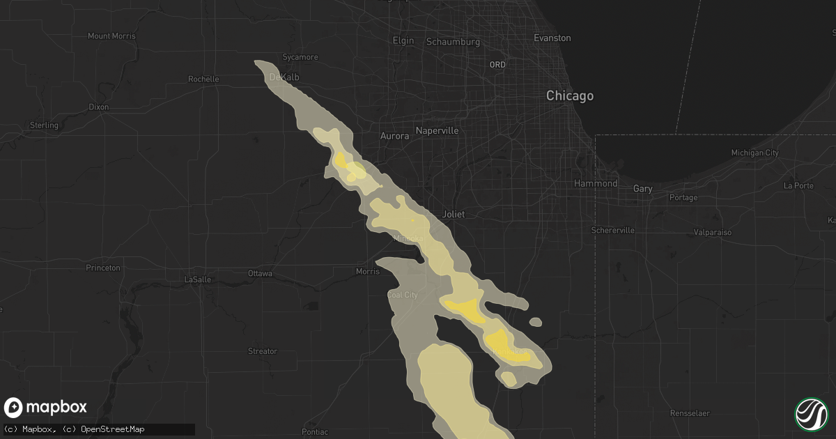Hail map in Shorewood, IL on June 24, 2024