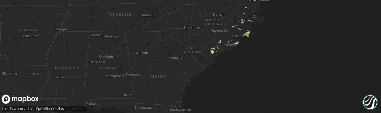 Hail map in South Carolina on June 24, 2024