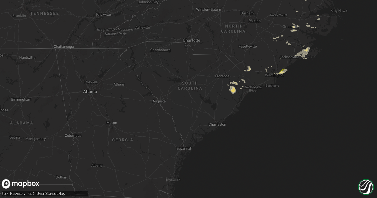 Hail map in South Carolina on June 24, 2024
