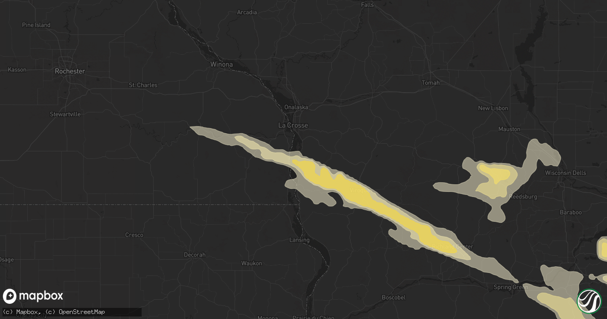 Hail map in Stoddard, WI on June 24, 2024