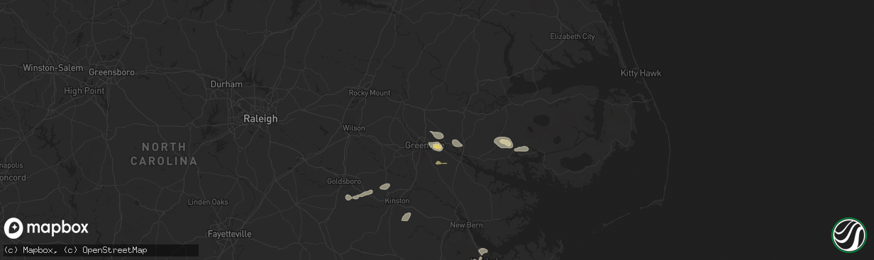 Hail map in Stokes, NC on June 24, 2024