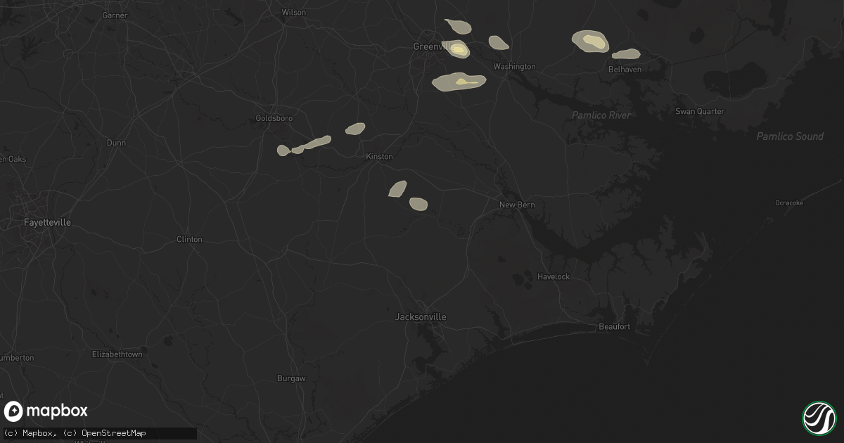 Hail map in Trenton, NC on June 24, 2024