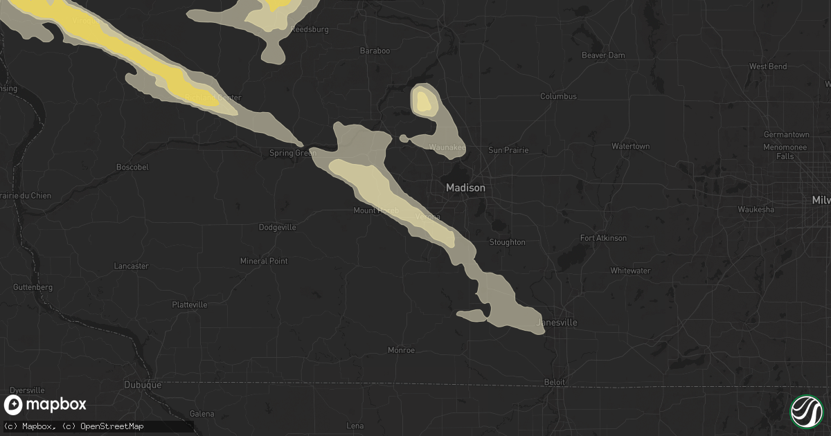 Hail map in Verona, WI on June 24, 2024