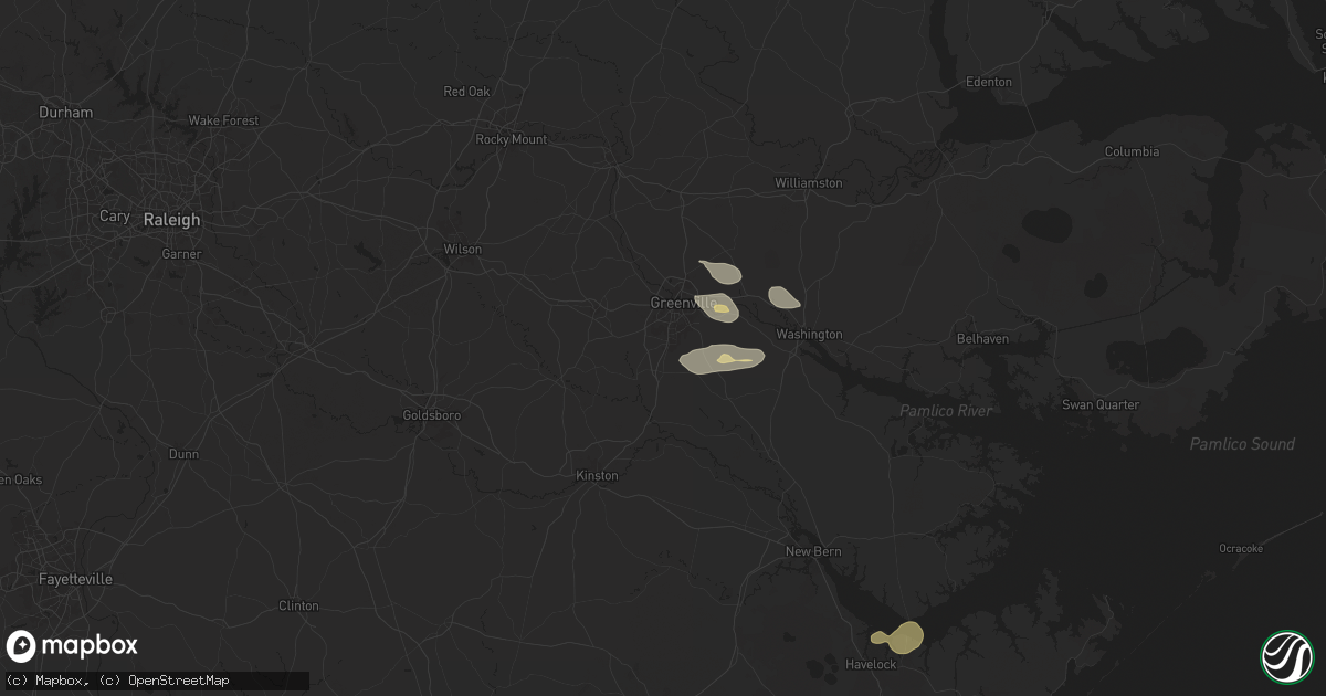 Hail map in Winterville, NC on June 24, 2024