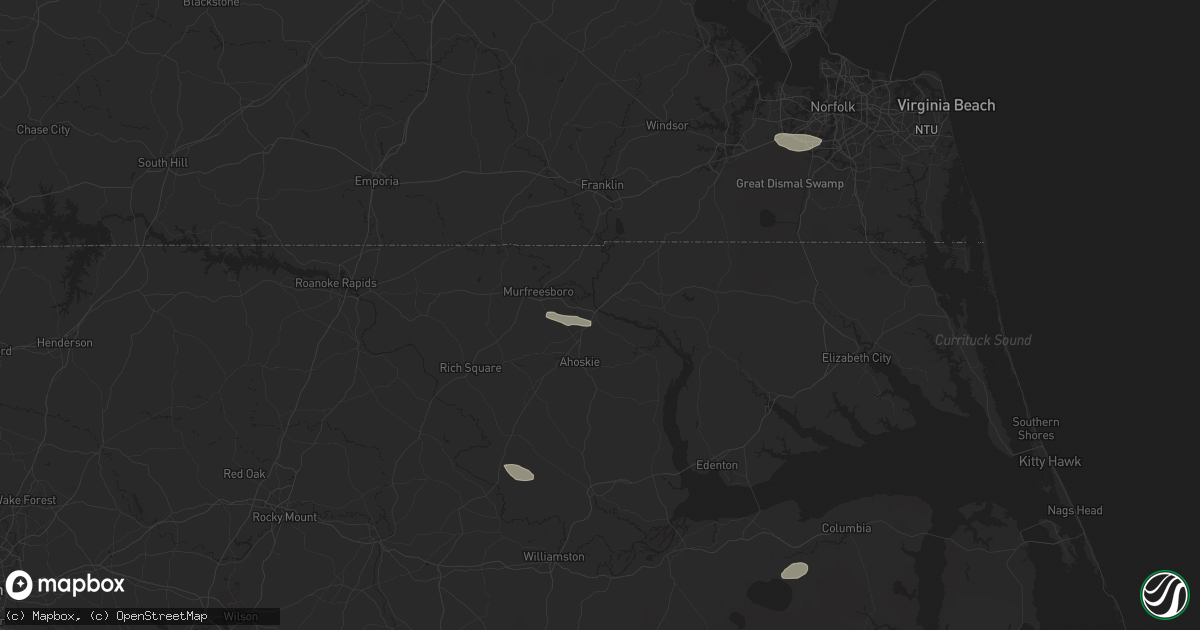 Hail map in Winton, NC on June 24, 2024