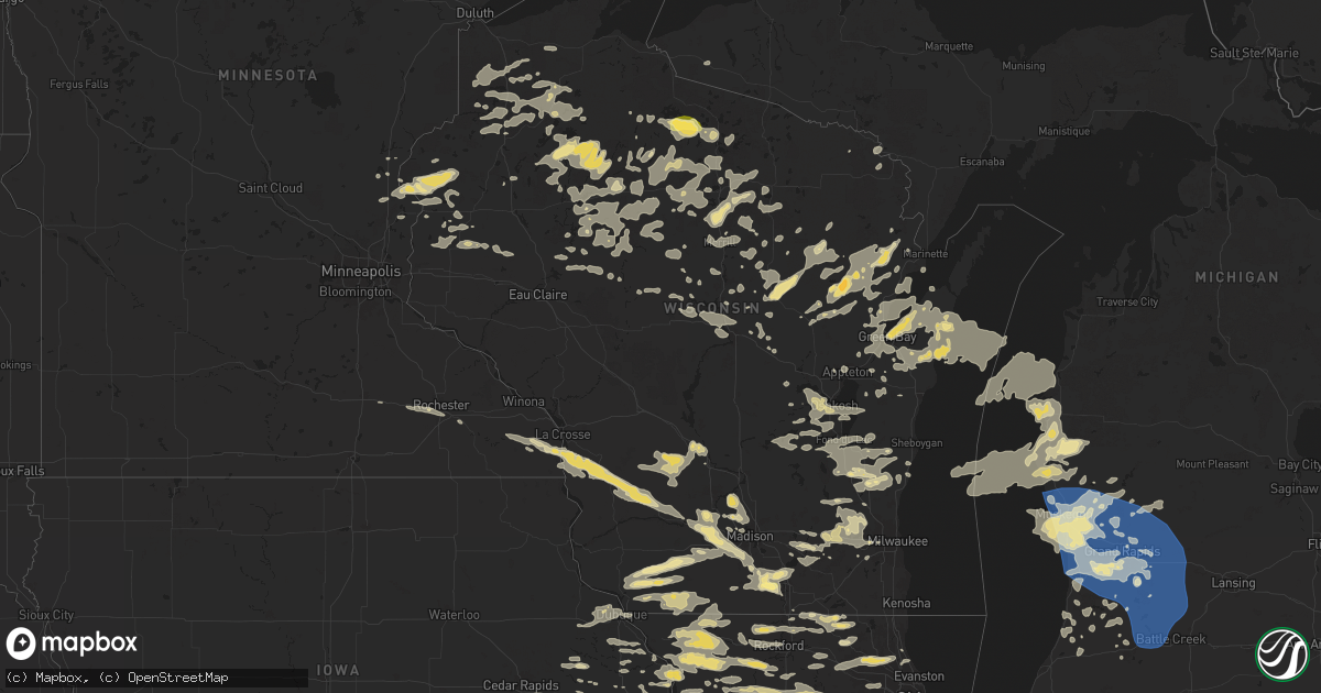 Hail map in Wisconsin on June 24, 2024