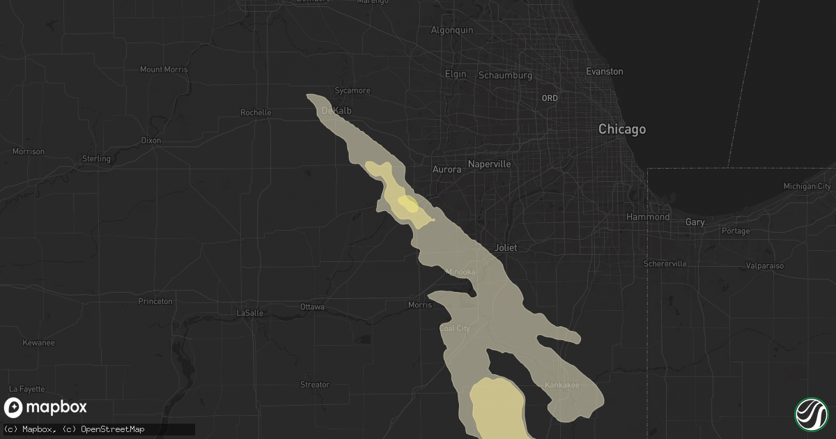 Hail map in Yorkville, IL on June 24, 2024
