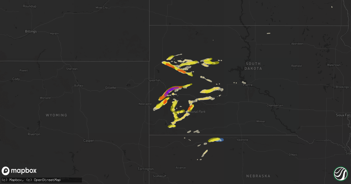 Hail map on June 24, 2024