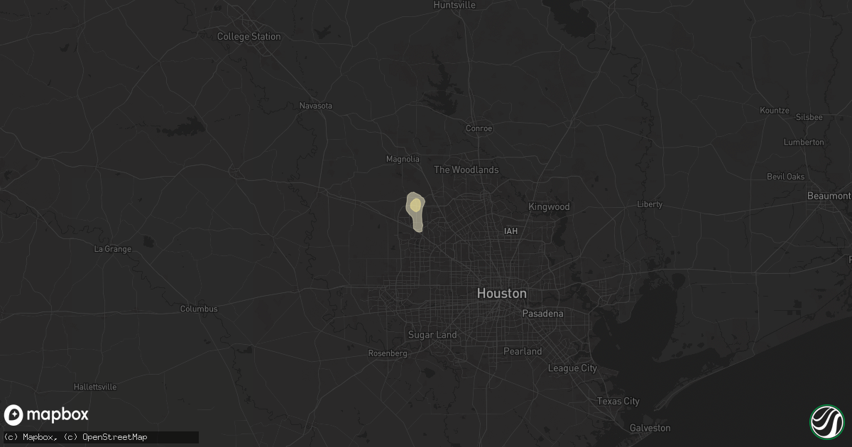 Hail map in Cypress, TX on June 24, 2025