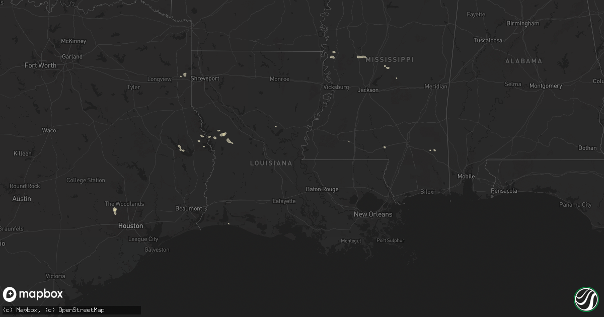 Hail map in Louisiana on June 24, 2025