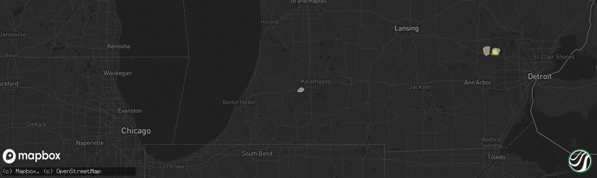 Hail map in Mattawan, MI on June 24, 2025