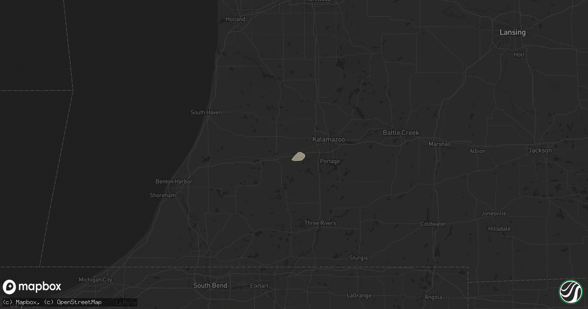 Hail map in Mattawan, MI on June 24, 2025
