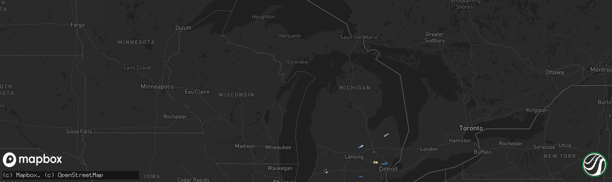 Hail map in Michigan on June 24, 2025