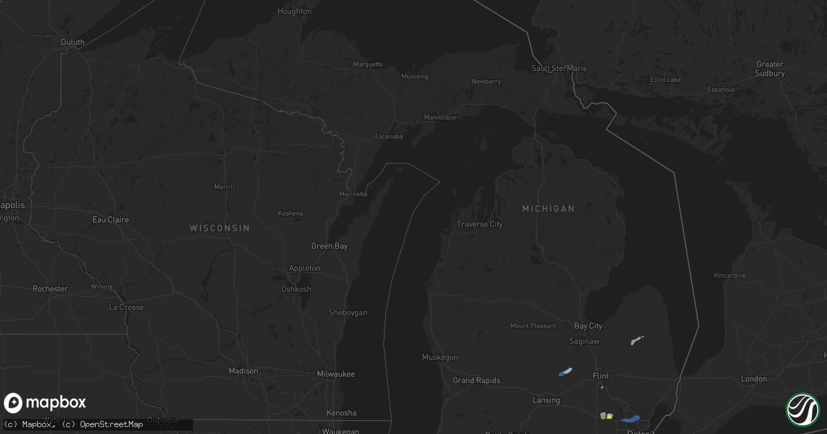 Hail map in Michigan on June 24, 2025