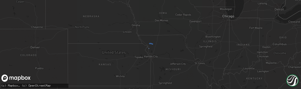 Hail map on June 24, 2025