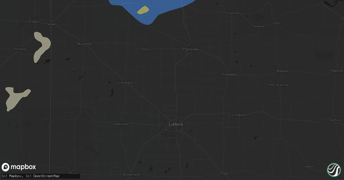 Hail map in Abernathy, TX on June 24, 2026