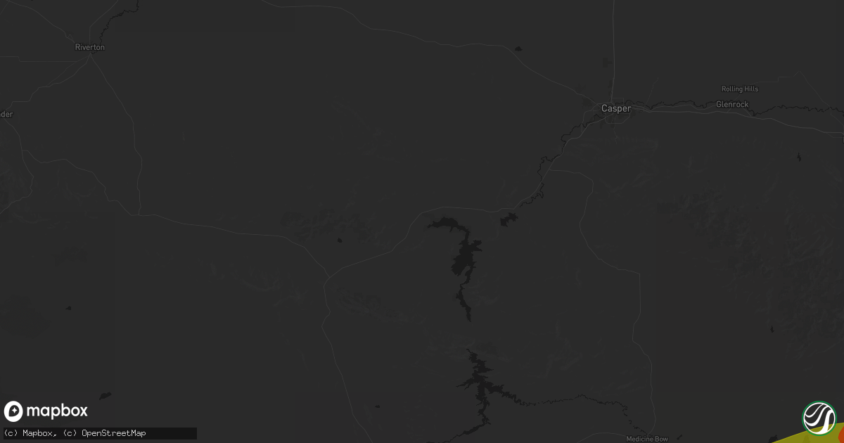 Hail map in Alcova, WY on June 24, 2026