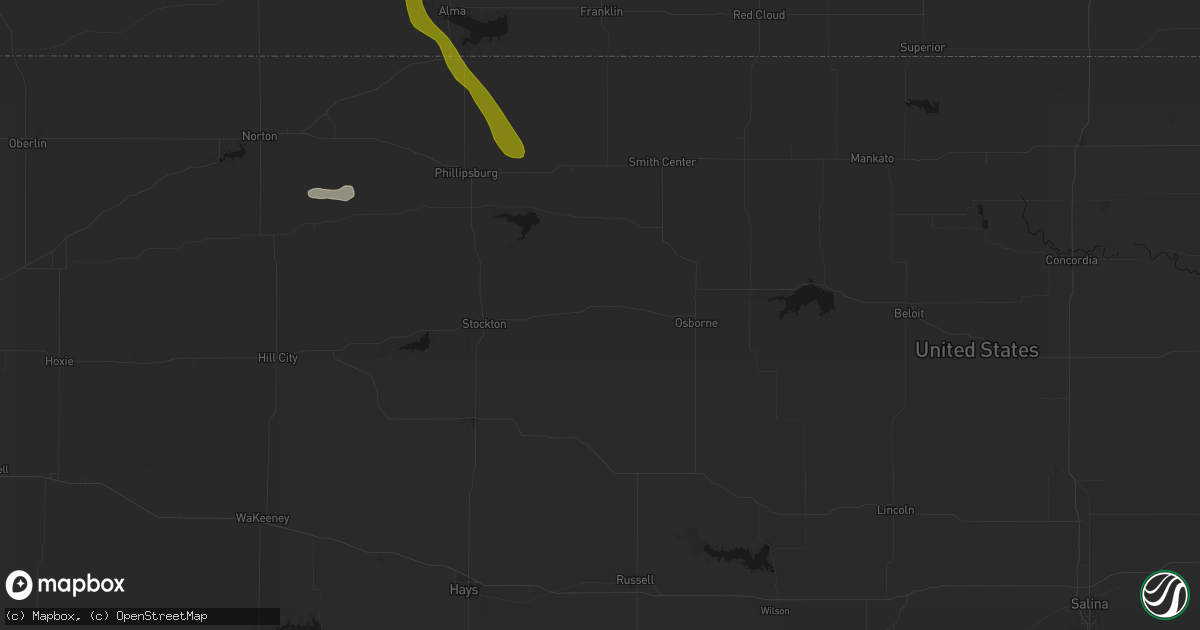 Hail map in Alton, KS on June 24, 2026