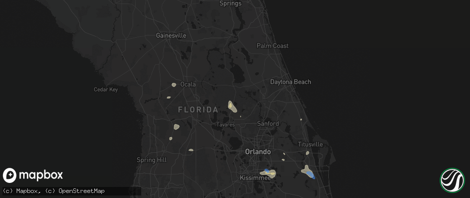 Hail map in Altoona, FL on June 24, 2026