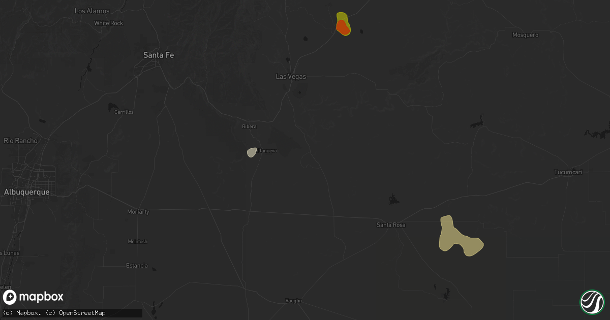 Hail map in Anton Chico, NM on June 24, 2026