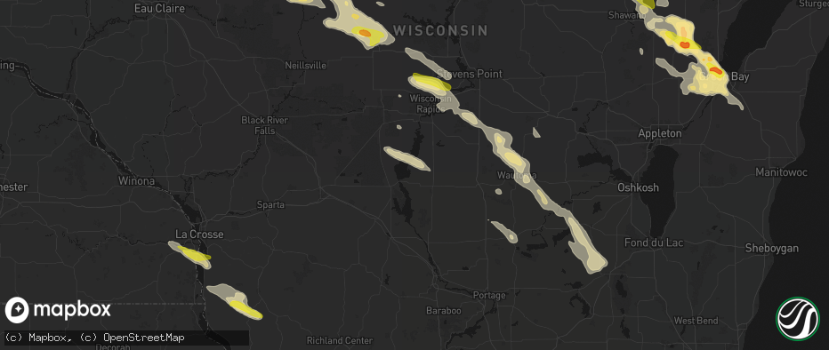 Hail map in Arkdale, WI on June 24, 2026