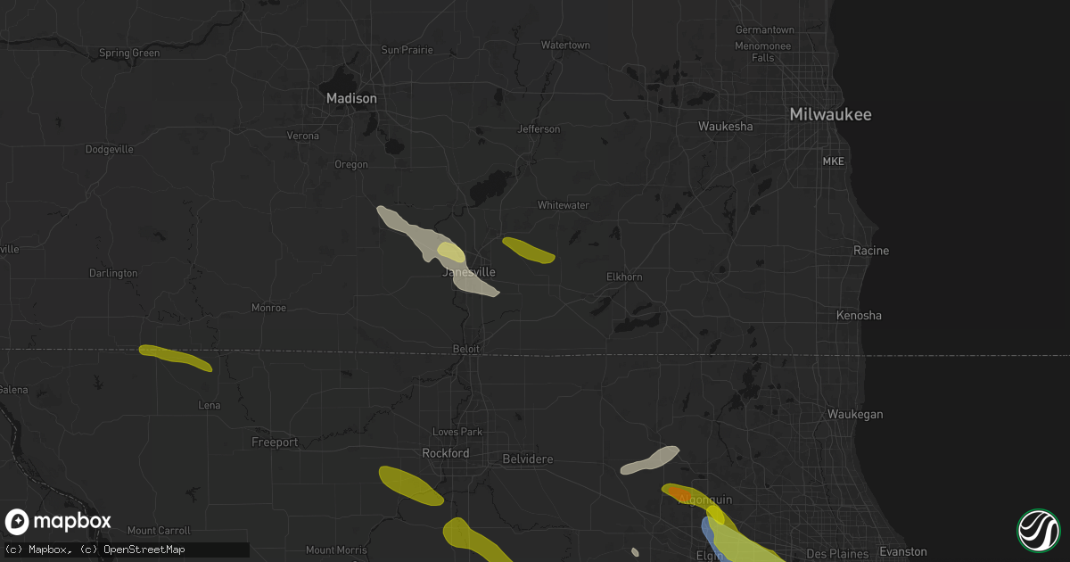Hail map in Avalon, WI on June 24, 2026