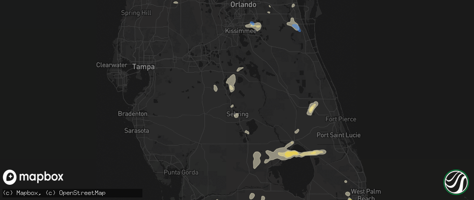 Hail map in Avon Park, FL on June 24, 2026