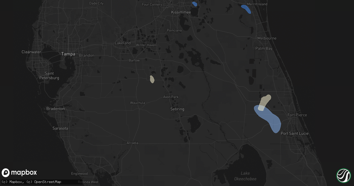 Hail map in Avon Park, FL on June 24, 2026