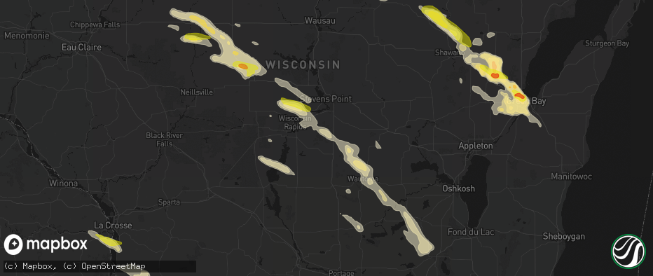 Hail map in Bancroft, WI on June 24, 2026