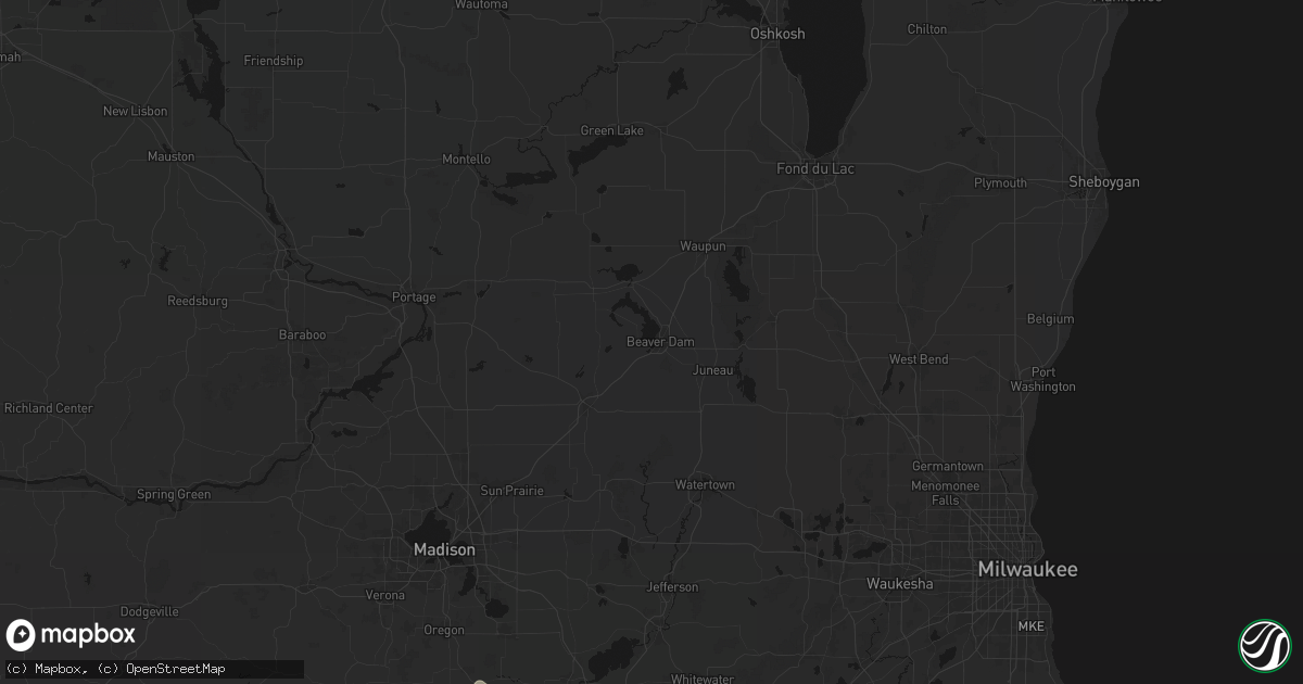 Hail map in Beaver Dam, WI on June 24, 2026