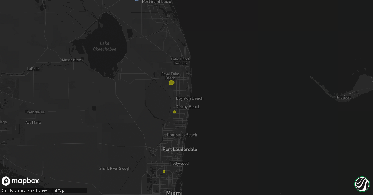 Hail map in Boynton Beach, FL on June 24, 2026