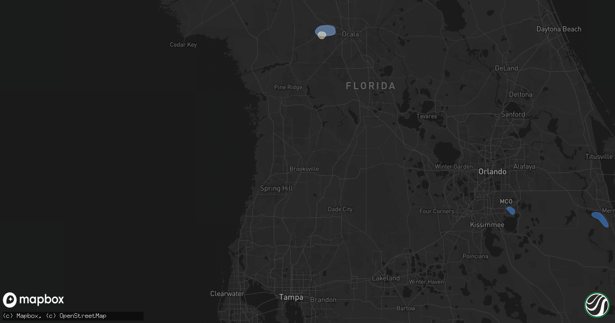 Hail map in Brooksville, FL on June 24, 2026