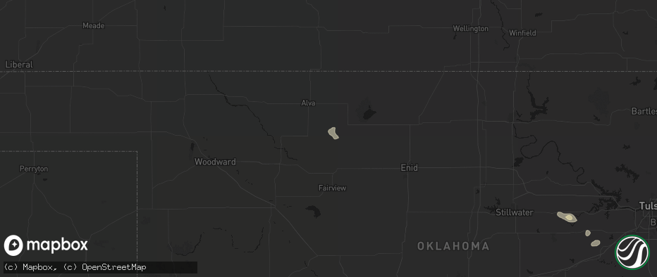 Hail map in Carmen, OK on June 24, 2026