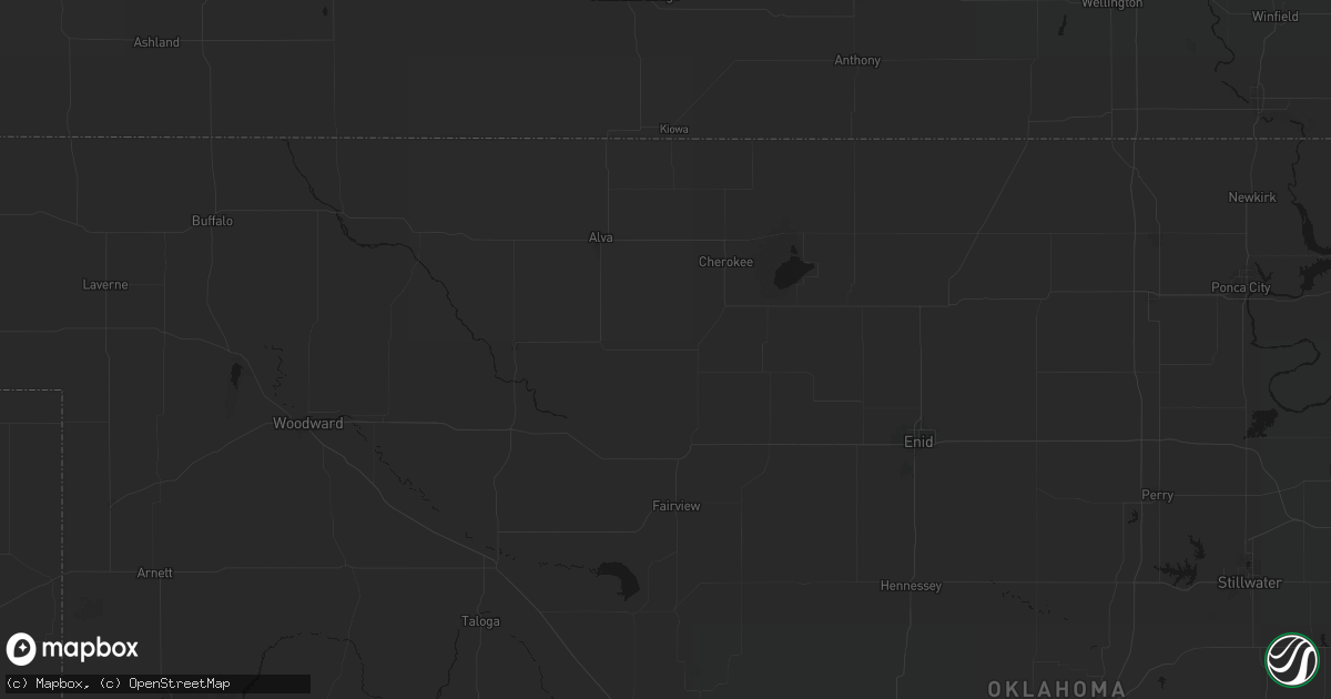 Hail map in Carmen, OK on June 24, 2026