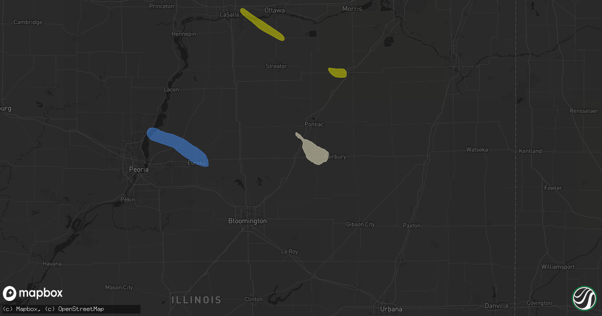 Hail map in Chenoa, IL on June 24, 2026