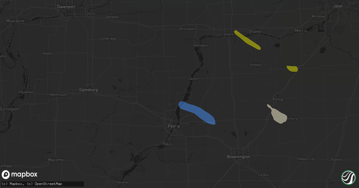 Hail map in Chillicothe, IL on June 24, 2026