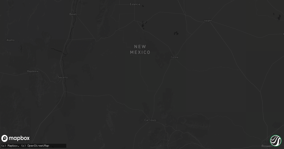 Hail map in Claunch, NM on June 24, 2026