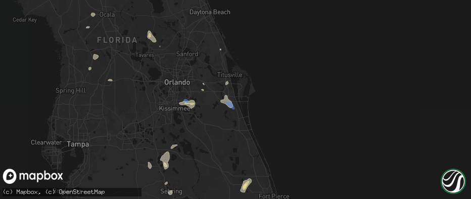 Hail map in Cocoa, FL on June 24, 2026