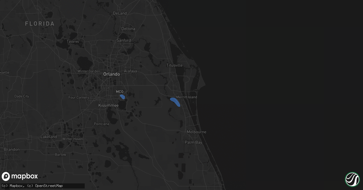 Hail map in Cocoa, FL on June 24, 2026