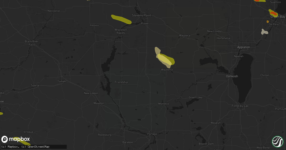 Hail map in Coloma, WI on June 24, 2026